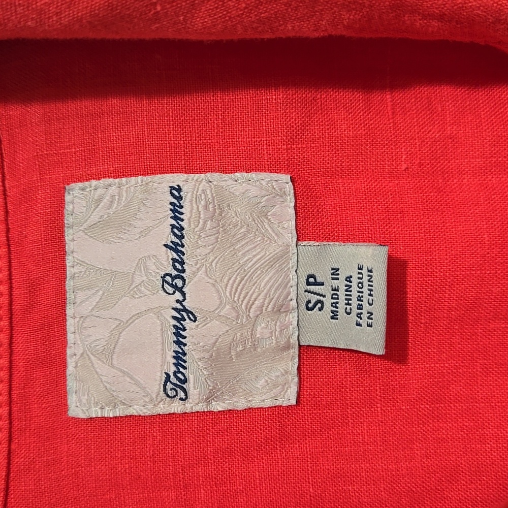 TOMMY BAHAMA TWO PALMS LINEN RAW EDGE JACKET PARADISE PINK SMALL - Picture 8 of 15